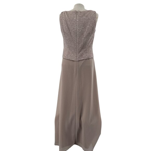 Alex Evenings Elegant Sleeveless Textured Lace Bodice Evening Gown size 12 - Picture 4 of 9